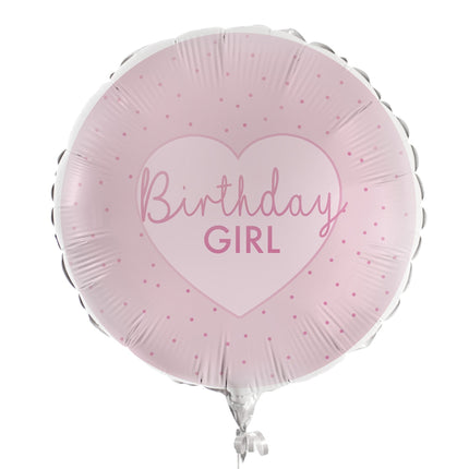 Urodzinowy balon helowy dla dziewczynki pusty 43 cm