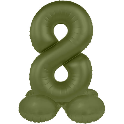 Balon z figurką na 8 lat Zielony Mat 41 cm