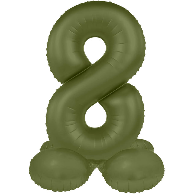 Balon z figurką na 8 lat Zielony Mat 41 cm