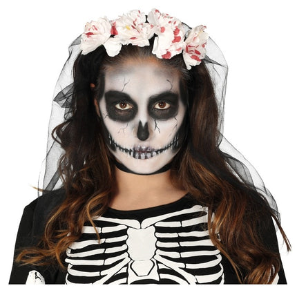 Opaska do włosów w kwiaty na Halloween