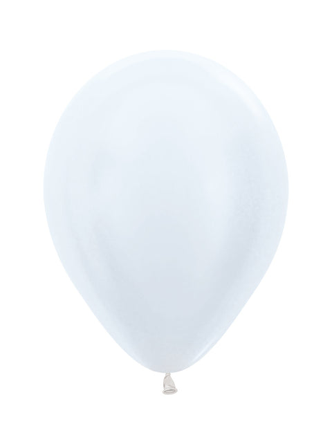 Balony Pearl White 25cm 100szt