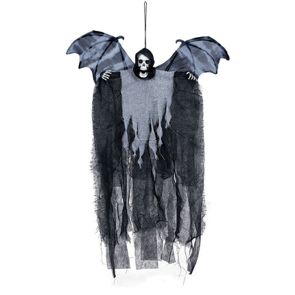 Dekoracja wisząca na Halloween Szkielet ze skrzydłami 60 cm