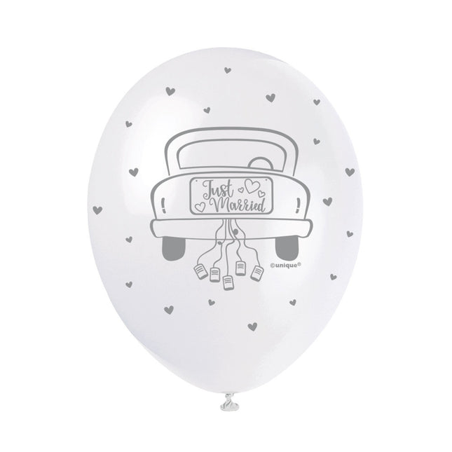 Balony Just Married 30cm 5szt