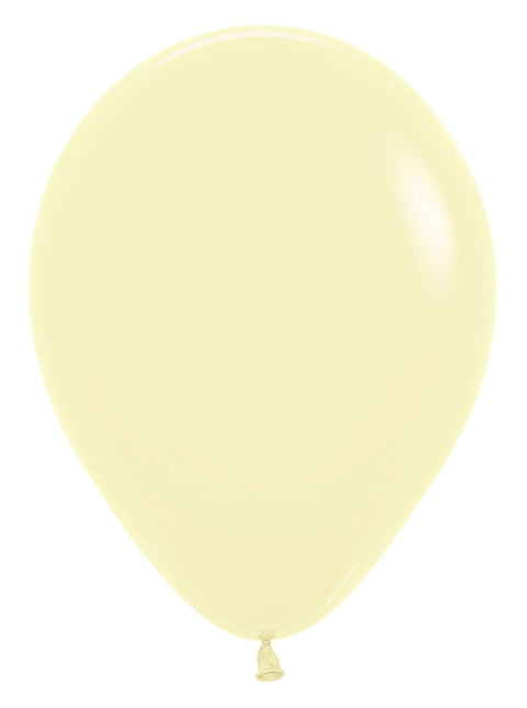 Balony Pastel Matte Yellow 30cm 50szt