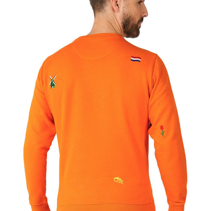 Pomarańczowy sweter Holland Hup dla mężczyzn <tc>OppoSuits</tc>