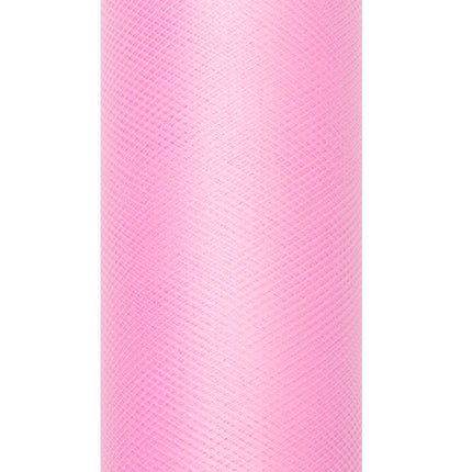 Różowa rolka tiulu 15cm 9m