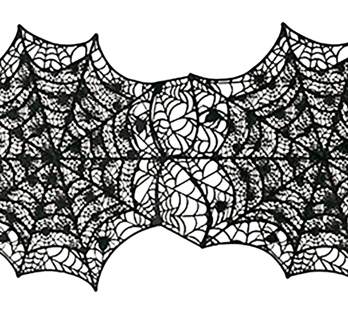 Halloweenowy bieżnik na stół Spider's Web 1,36 m