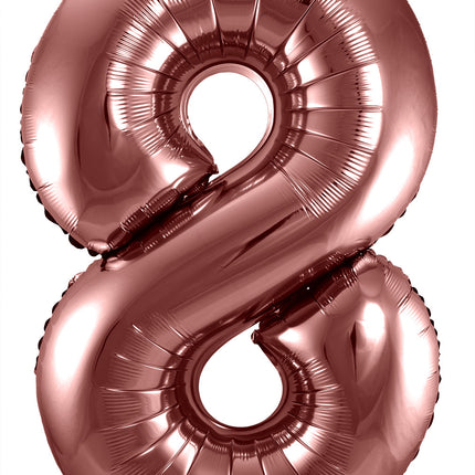 Balon foliowy Figura 8 Brązowy XL 86cm pusty