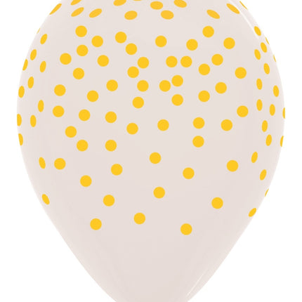 Balony Confetti Mix Crystal Clear 30cm 25szt