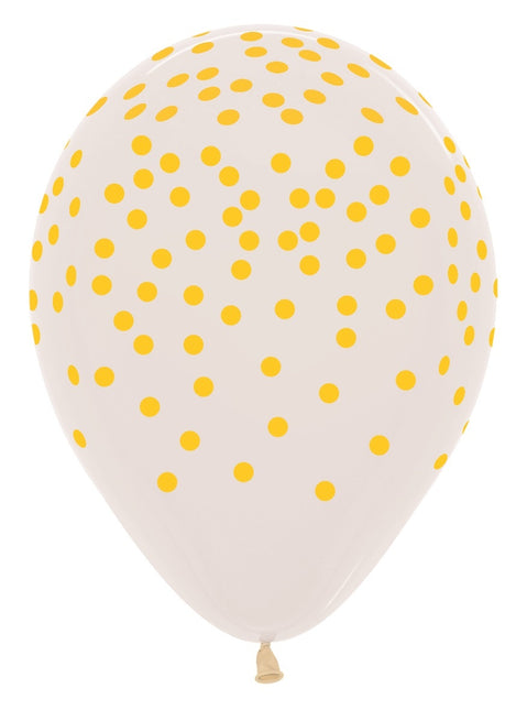 Balony Confetti Mix Crystal Clear 30cm 25szt