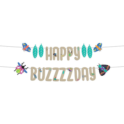 Girlanda z literami owadów Happy Buzzzzday 1,5 m