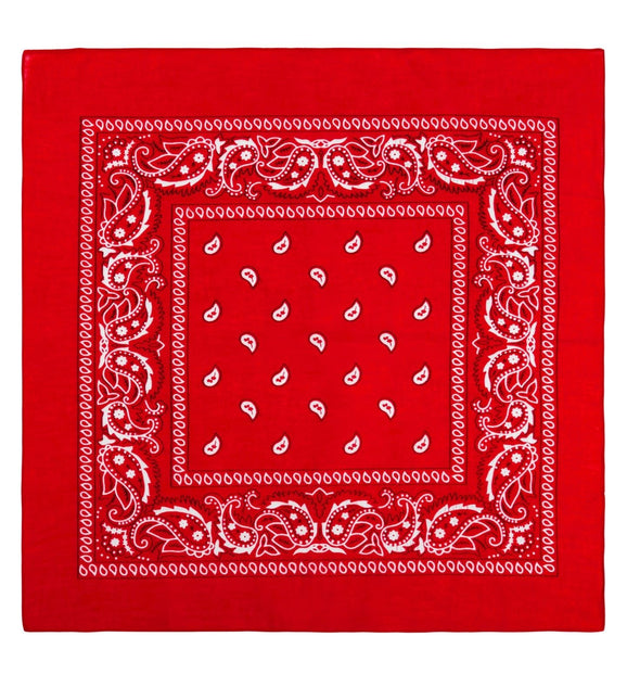 Czerwony szalik bandana
