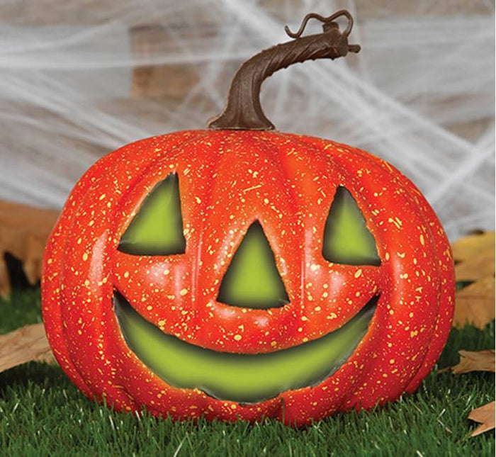 Halloweenowa dynia ze światłem 20 cm