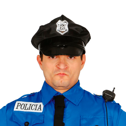 Czapka policyjna męska czarna