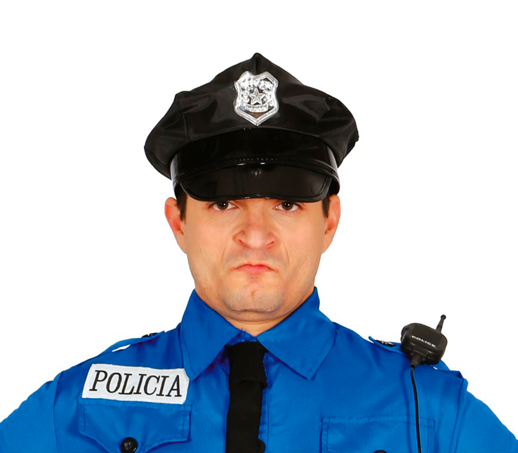 Czapka policyjna męska czarna