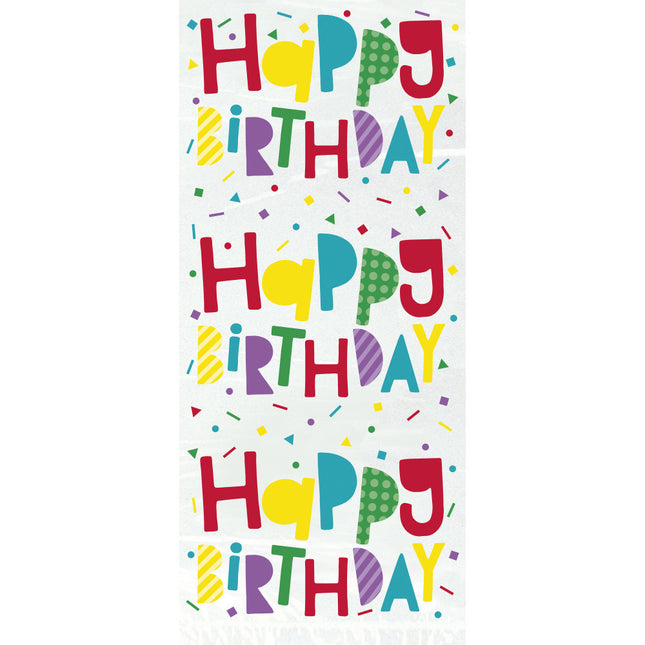 Torebki celofanowe Happy Birthday 28cm 20szt
