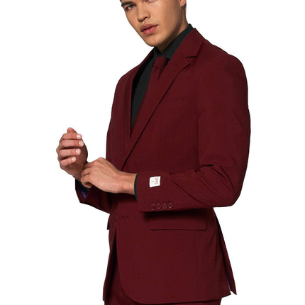 Bordowo-czerwony garnitur męski <tc>OppoSuits</tc>