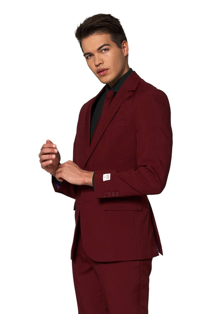 Bordowo-czerwony garnitur męski <tc>OppoSuits</tc>