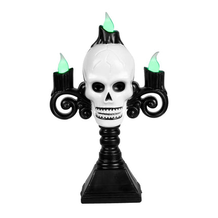 Świecznik LED Halloween Czaszka 16cm