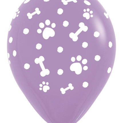 Balony Paw Prints Girl Mix 30cm 25szt