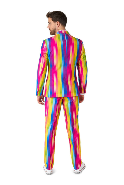 Garnitur męski w tęczowe paski <tc>OppoSuits</tc>