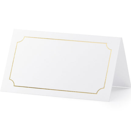 Przywieszki z imieniem i nazwiskiem Ramka z białego złota 9,5 cm 10 szt.
