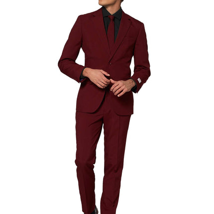 Bordowo-czerwony garnitur męski <tc>OppoSuits</tc>