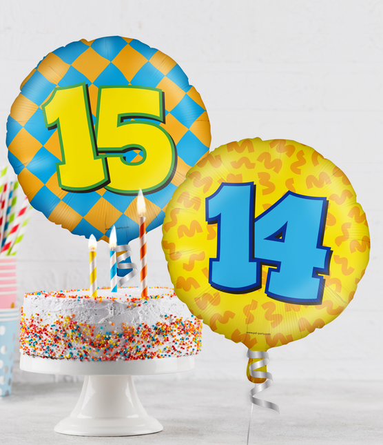 Balon helowy 3 lata kolorowy pusty 46 cm