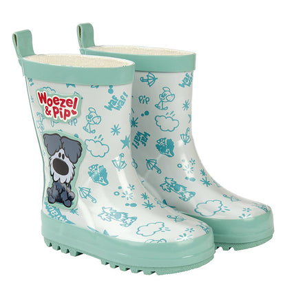 Zielone buty przeciwdeszczowe Woezel And Pip