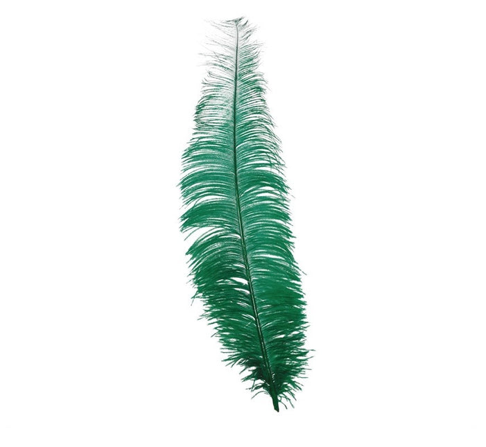 Zielone strusie pióra 40cm 12szt