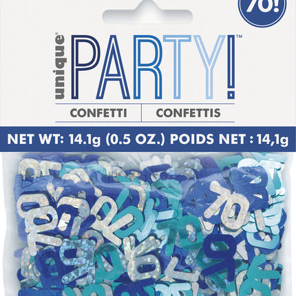 70 Years Confetti Bag Blue 14gr