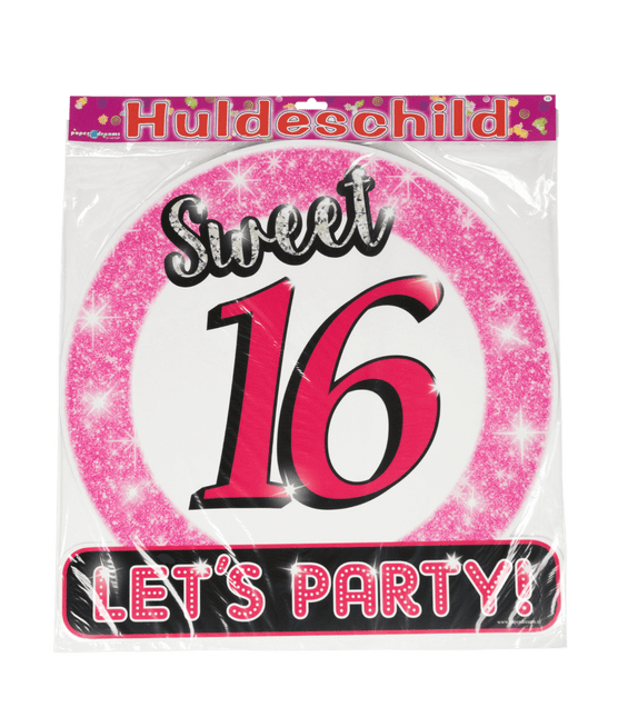 Tabliczka na drzwi 16 lat Sweet 16 Lets Party! 50cm