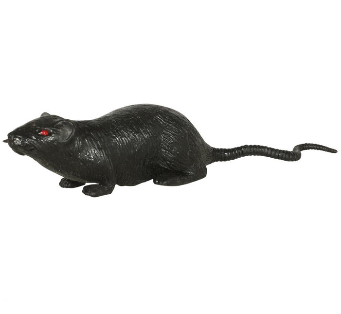 Szczur na Halloween czarny 15 cm