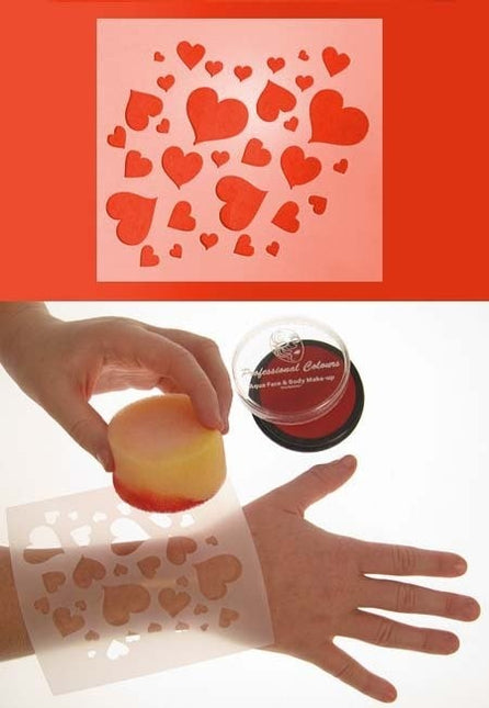 Szablon PXP Schmink Hearts 12x13cm