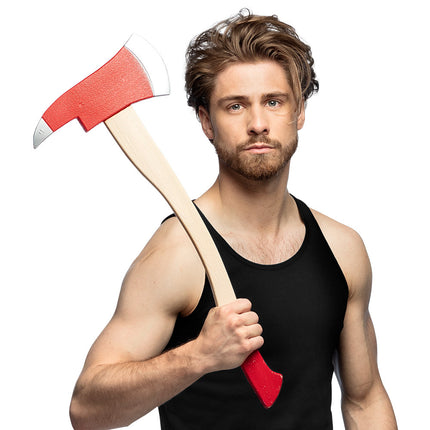 Czerwona sztuczna siekiera 60 cm