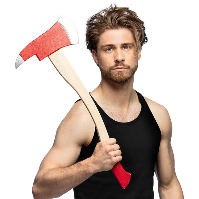 Czerwona sztuczna siekiera 60 cm