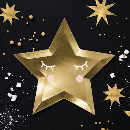 Talerzyki Little Star Gold 27cm 6szt