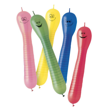 Balony Robaczki Kolorowe 22cm 12szt