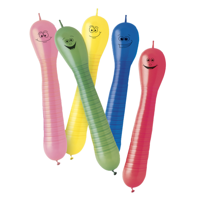 Balony Robaczki Kolorowe 22cm 12szt
