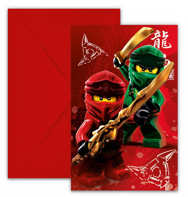 Zaproszenia Lego Ninjago 4 szt.