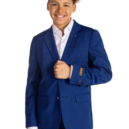 Ciemnoniebieski codzienny garnitur chłopięcy dla nastolatków <tc>OppoSuits</tc>