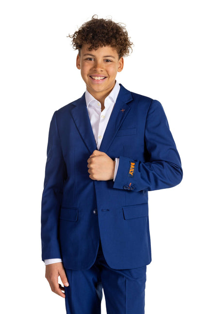 Ciemnoniebieski codzienny garnitur chłopięcy dla nastolatków <tc>OppoSuits</tc>