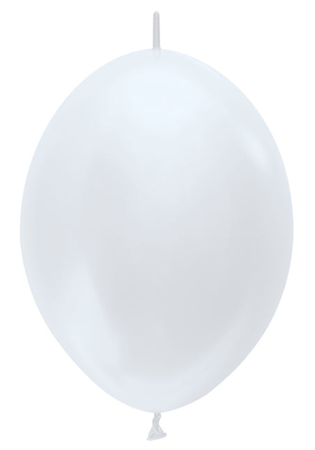 Balony Pearl White 30cm 50szt
