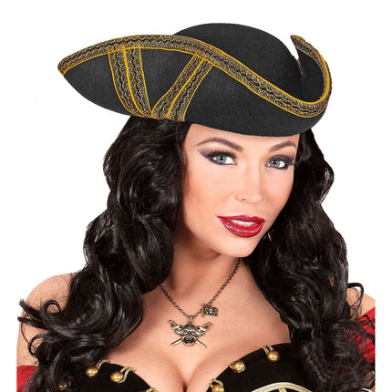 Czarny kapelusz Tricorn