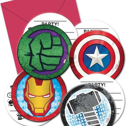 Zaproszenia Avengers 6 szt.