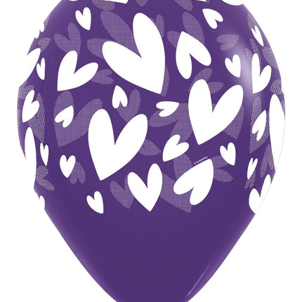 Balony Modern Hearts Mix 30cm 25szt