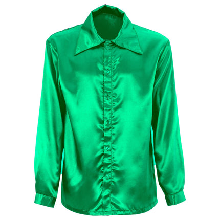 Bluza Disco 70S Zielona Męska Satyna