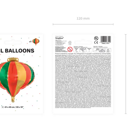 Balon helowy świąteczny pusty 51 cm