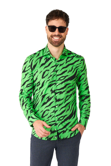 Zielona koszula męska Tiger <tc>OppoSuits</tc>