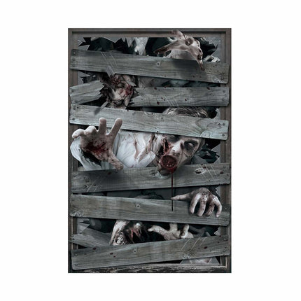 Halloweenowa dekoracja okienna Zombie